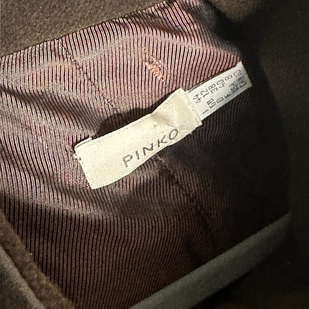 Pinko Dark Brown Trench Coat with Belt Size 8 - Picture 4 of 7